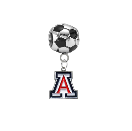 Arizona Wildcats Soccer European Bracelet Charm (Pandora Compatible)
