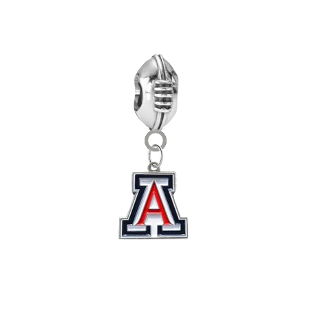 Arizona Wildcats Football European Bracelet Charm (Pandora Compatible)
