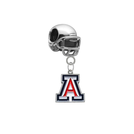 Arizona Wildcats Football Helmet European Bracelet Charm (Pandora Compatible)