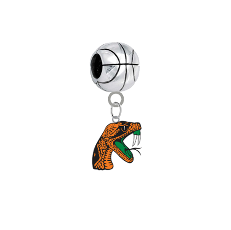 Florida A&M Rattlers Basketball European Bracelet Charm (Pandora Compatible)