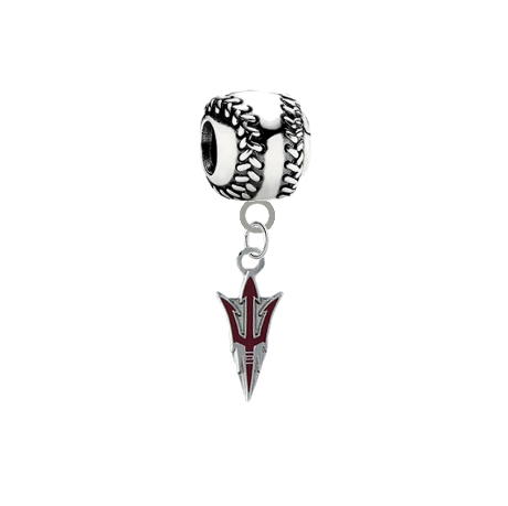 Arizona State Sun Devils Style 2 Softball European Bracelet Charm (Pandora Compatible)