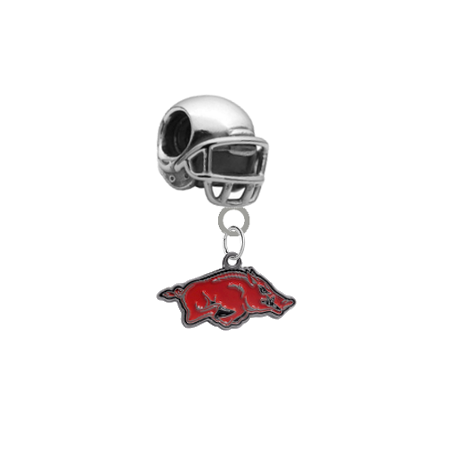 Arkansas Razorbacks Football Helmet European Bracelet Charm (Pandora Compatible)