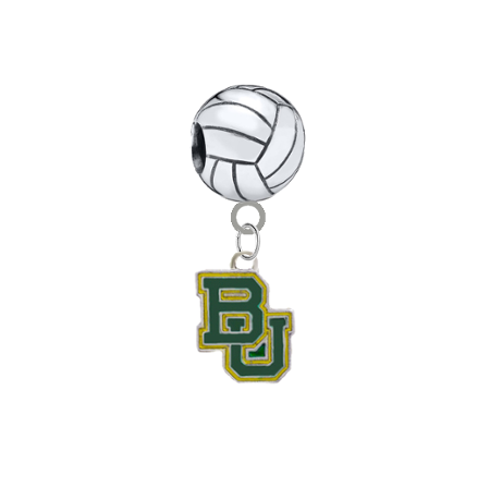 Baylor Bears Volleyball European Bracelet Charm (Pandora Compatible)