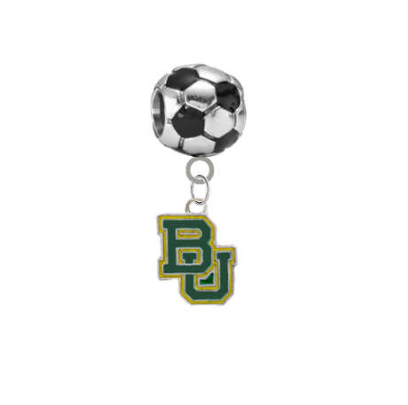Baylor Bears Soccer European Bracelet Charm (Pandora Compatible)
