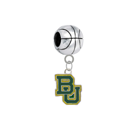 Baylor Bears Basketball European Bracelet Charm (Pandora Compatible)