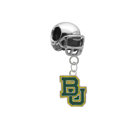 Baylor Bears Football Helmet European Bracelet Charm (Pandora Compatible)