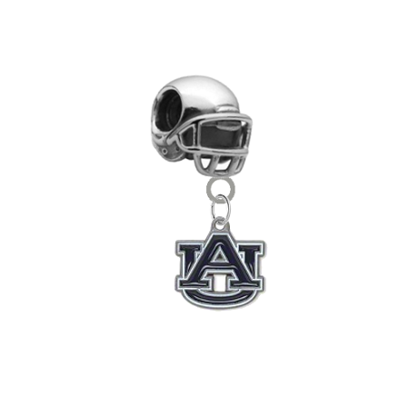 Auburn Tigers Football Helmet European Bracelet Charm (Pandora Compatible)