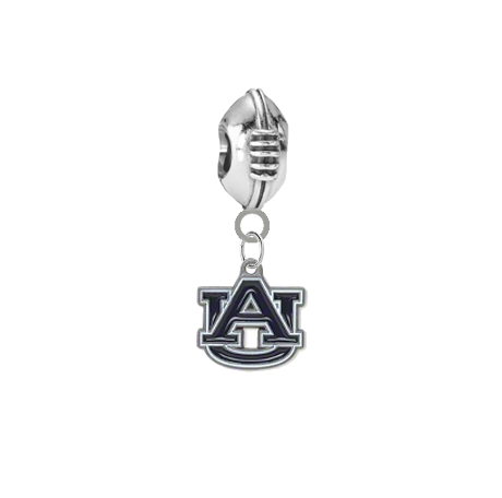Auburn Tigers Football European Bracelet Charm (Pandora Compatible)