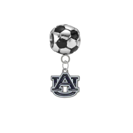 Auburn Tigers Soccer European Bracelet Charm (Pandora Compatible)