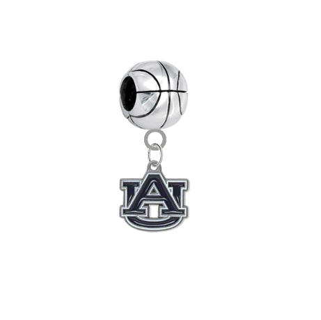 Auburn Tigers Basketball European Bracelet Charm (Pandora Compatible)