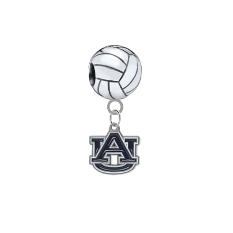 Auburn Tigers Volleyball European Bracelet Charm (Pandora Compatible)