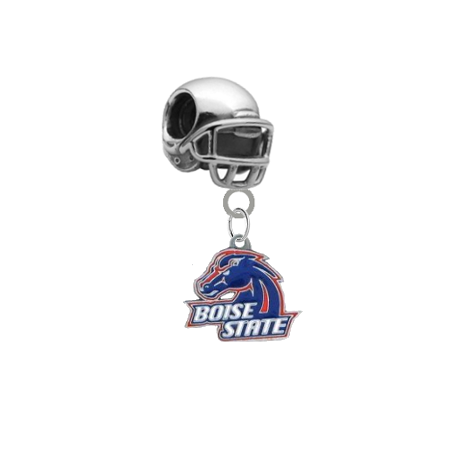 Boise State Broncos Football Helmet European Bracelet Charm (Pandora Compatible)