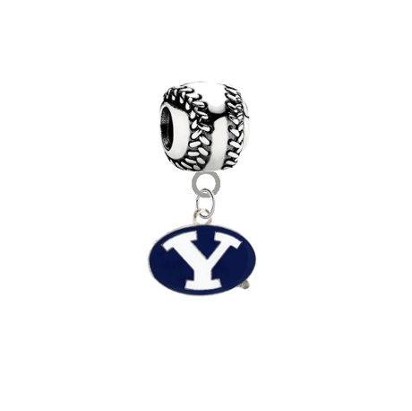 BYU Cougars Softball European Bracelet Charm (Pandora Compatible)