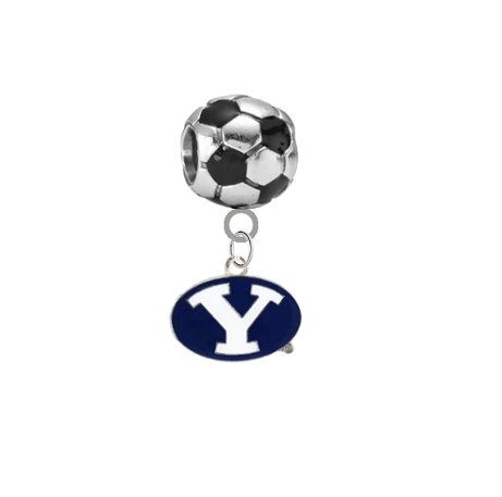 BYU Cougars Soccer European Bracelet Charm (Pandora Compatible)
