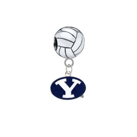 BYU Cougars Volleyball European Bracelet Charm (Pandora Compatible)