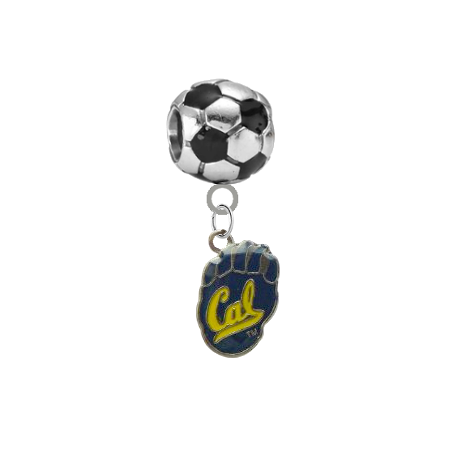 California Cal Bears Soccer European Bracelet Charm (Pandora Compatible)