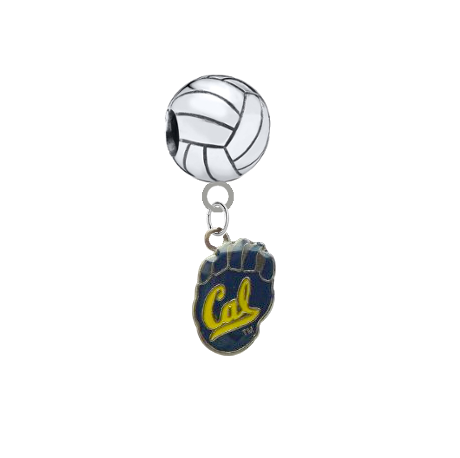 California Cal Bears Volleyball European Bracelet Charm (Pandora Compatible)