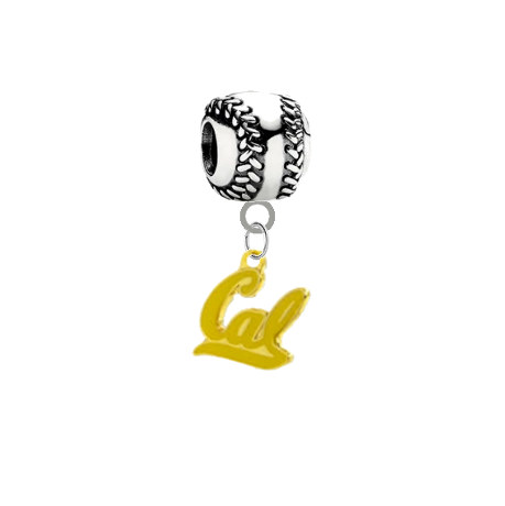California Cal Bears Style 2 Softball European Bracelet Charm (Pandora Compatible)