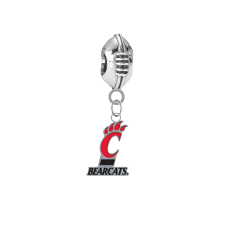 Cincinnati Bearcats Football European Bracelet Charm (Pandora Compatible)
