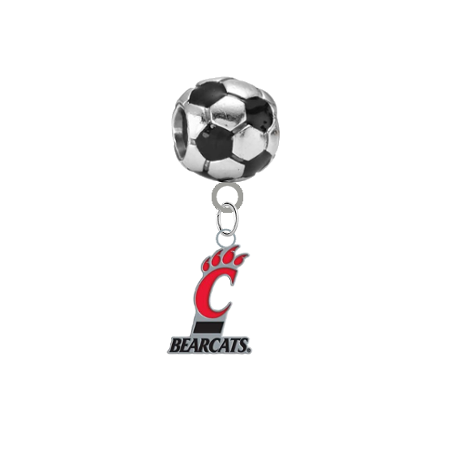 Cincinnati Bearcats Soccer European Bracelet Charm (Pandora Compatible)