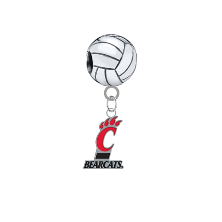 Cincinnati Bearcats Volleyball European Bracelet Charm (Pandora Compatible)