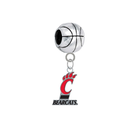 Cincinnati Bearcats Basketball European Bracelet Charm (Pandora Compatible)