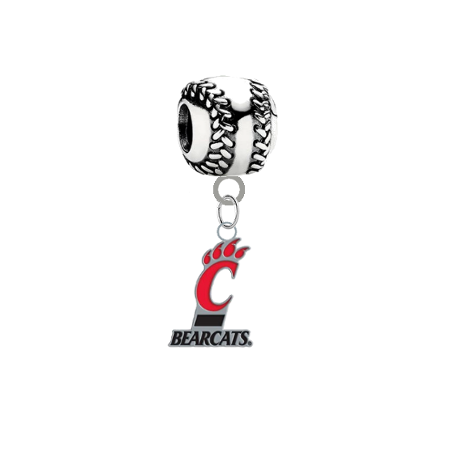 Cincinnati Bearcats Softball European Bracelet Charm (Pandora Compatible)