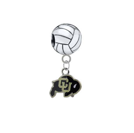 Colorado Buffaloes Volleyball European Bracelet Charm (Pandora Compatible)