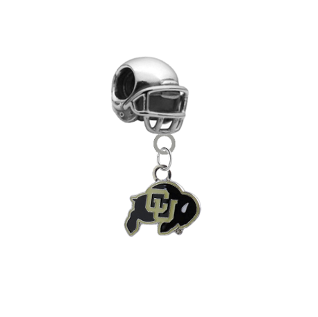 Colorado Buffaloes Football Helmet European Bracelet Charm (Pandora Compatible)
