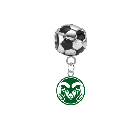 Colorado State Rams Soccer European Bracelet Charm (Pandora Compatible)