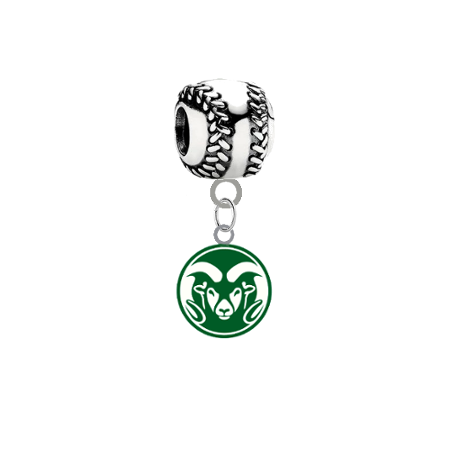 Colorado State Rams Softball European Bracelet Charm (Pandora Compatible)