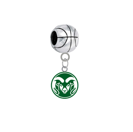Colorado State Rams Basketball European Bracelet Charm (Pandora Compatible)