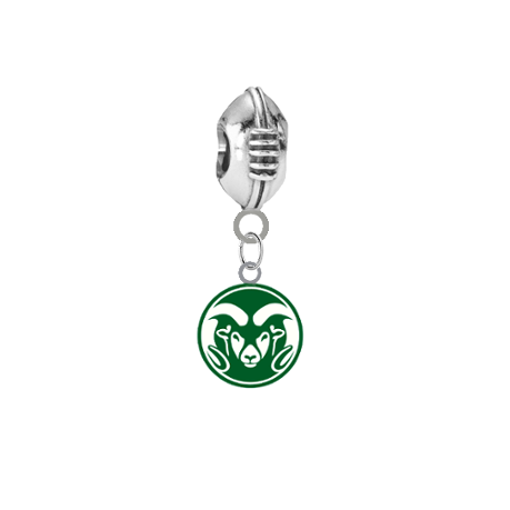 Colorado State Rams Football European Bracelet Charm (Pandora Compatible)