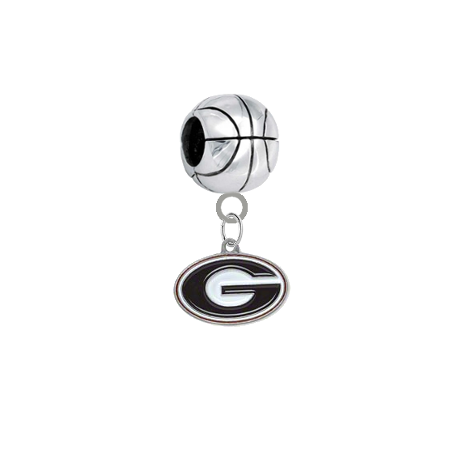 Georgia Bulldogs Basketball Universal European Bracelet Charm