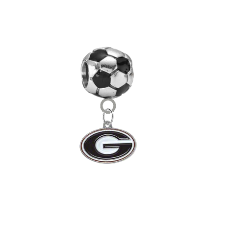 Georgia Bulldogs Soccer Universal European Bracelet Charm
