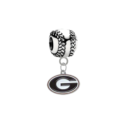 Georgia Bulldogs Softball Universal European Bracelet Charm
