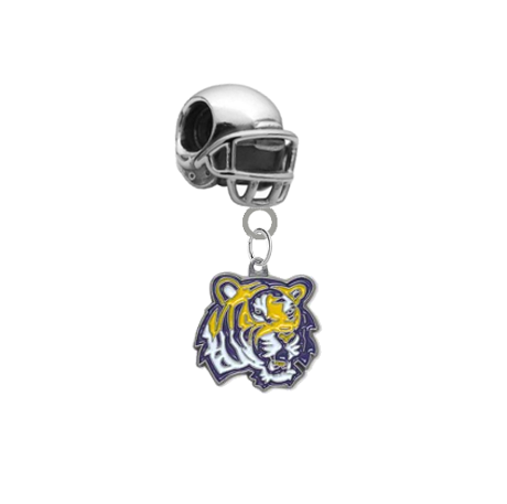 LSU Tigers Football Helmet European Bracelet Charm (Pandora Compatible)