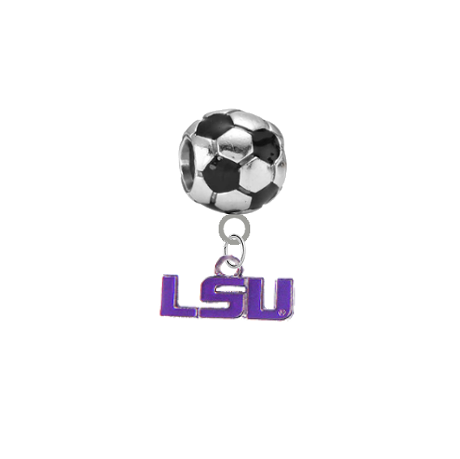 Copy of LSU Tigers Style 2 Soccer European Bracelet Charm (Pandora Compatible)