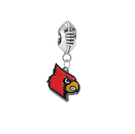 Louisville Cardinals Football European Bracelet Charm (Pandora Compatible)