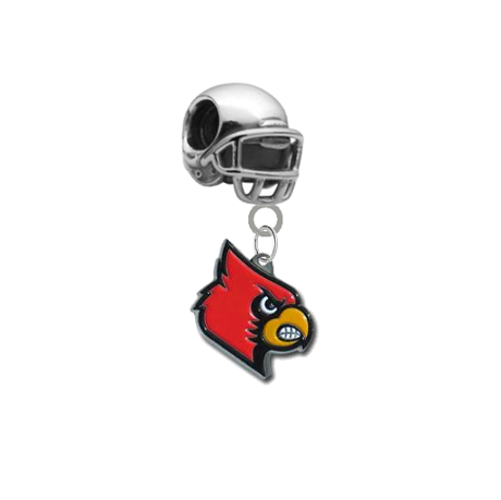 Louisville Cardinals Football Helmet European Bracelet Charm (Pandora Compatible)