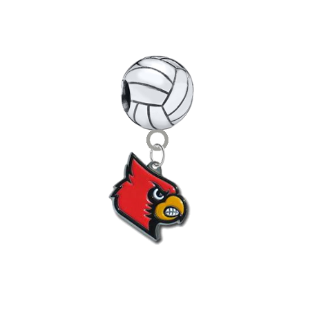 Louisville Cardinals Volleyball European Bracelet Charm (Pandora Compatible)