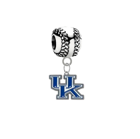 Kentucky Wildcats Baseball European Bracelet Charm (Pandora Compatible)