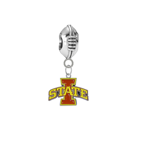 Iowa State Cyclones Football European Bracelet Charm (Pandora Compatible)