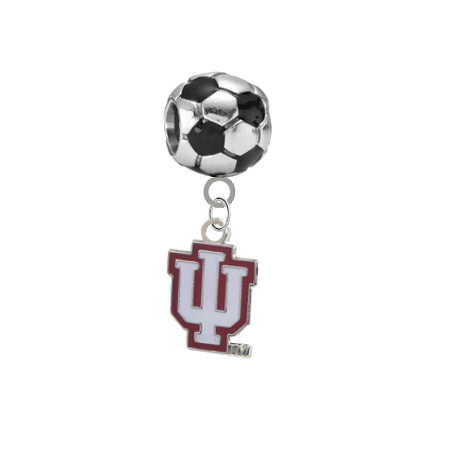 Indiana Hoosiers Soccer European Bracelet Charm (Pandora Compatible)