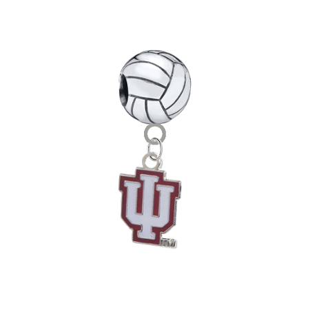 Indiana Hoosiers Volleyball European Bracelet Charm (Pandora Compatible)