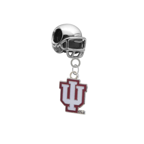 Indiana Hoosiers Football Helmet European Bracelet Charm (Pandora Compatible)
