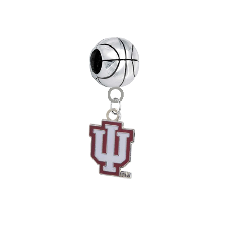Indiana Hoosiers Basketball European Bracelet Charm (Pandora Compatible)