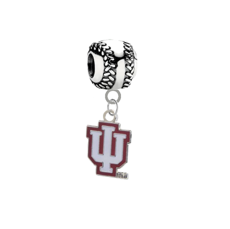 Indiana Hoosiers Baseball European Bracelet Charm (Pandora Compatible)