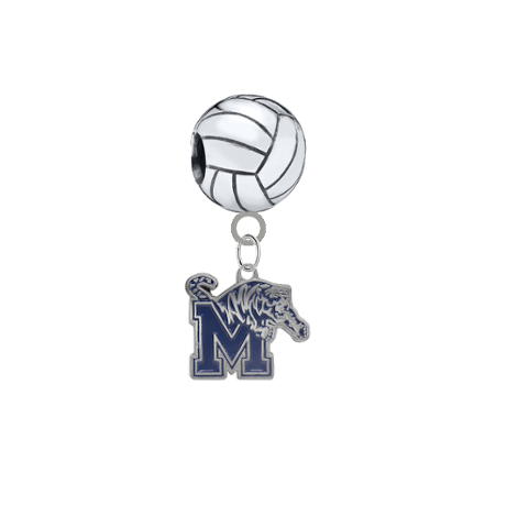 Memphis Tigers Volleyball European Bracelet Charm (Pandora Compatible)