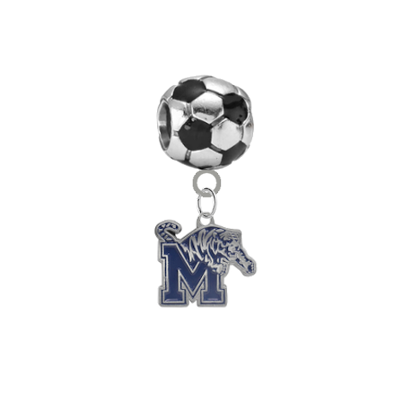 Memphis Tigers Soccer European Bracelet Charm (Pandora Compatible)